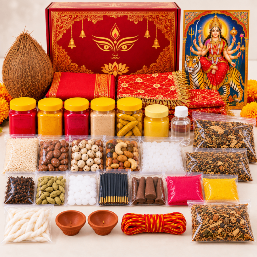 नवरात्रि पूजा किट — 29 सामग्री